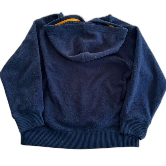 Oshkosh B'gosh Fleece Pullover Hoodie Navy Blue & Gold Sz 7 - Picture 5 of 5